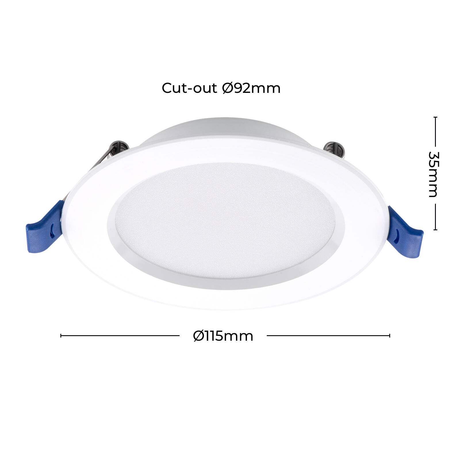DETA X8 92mm MultiPower Tri-Colour Dimmable LED Downlight, Metal Indoor DET718