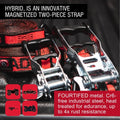 Quickloader Ratchet Tie Down Strap Hybrid 5m 450kg - Red - Steel Hooks - Durable - SuperSaverAU - view 3