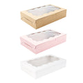 Cake Boxes with Clear Window, Food-Grade Paper, Pack of 50 - White - view 3
