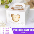 Cake Boxes with Window and Handle, Pack of 30 - 4 Inch (10.16 cm) - view 2