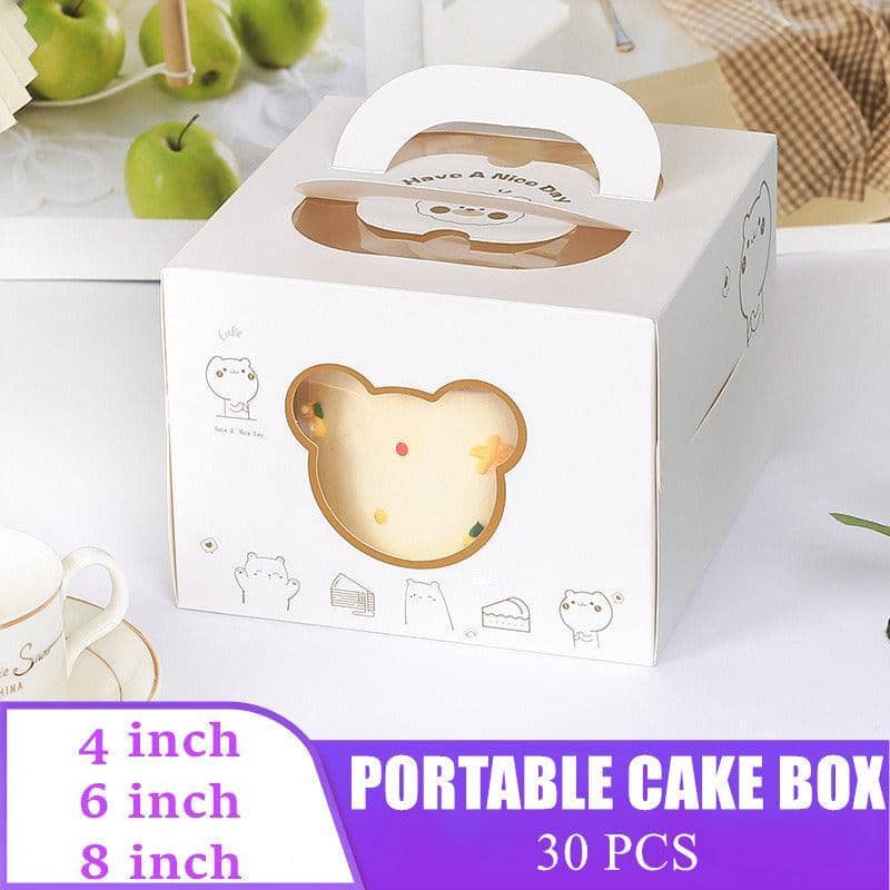 Cake Boxes with Window and Handle, Pack of 30 - 8 Inch (20.32 cm) - view 2