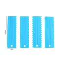 Cake Decorating Scraper Set with Icing Smoother and Frosting Comb, Set of 4 - White - view 5