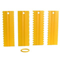 Cake Decorating Scraper Set with Icing Smoother and Frosting Comb, Set of 4 - Yellow