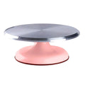 Cake Decorating Turntable with Aluminium-Alloy Top - Pink