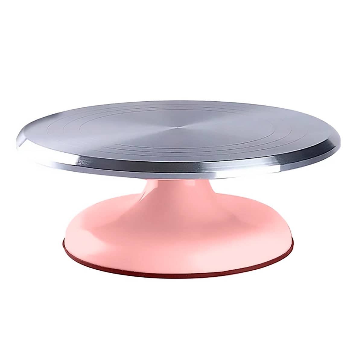 Cake Decorating Turntable with Aluminium-Alloy Top - Pink