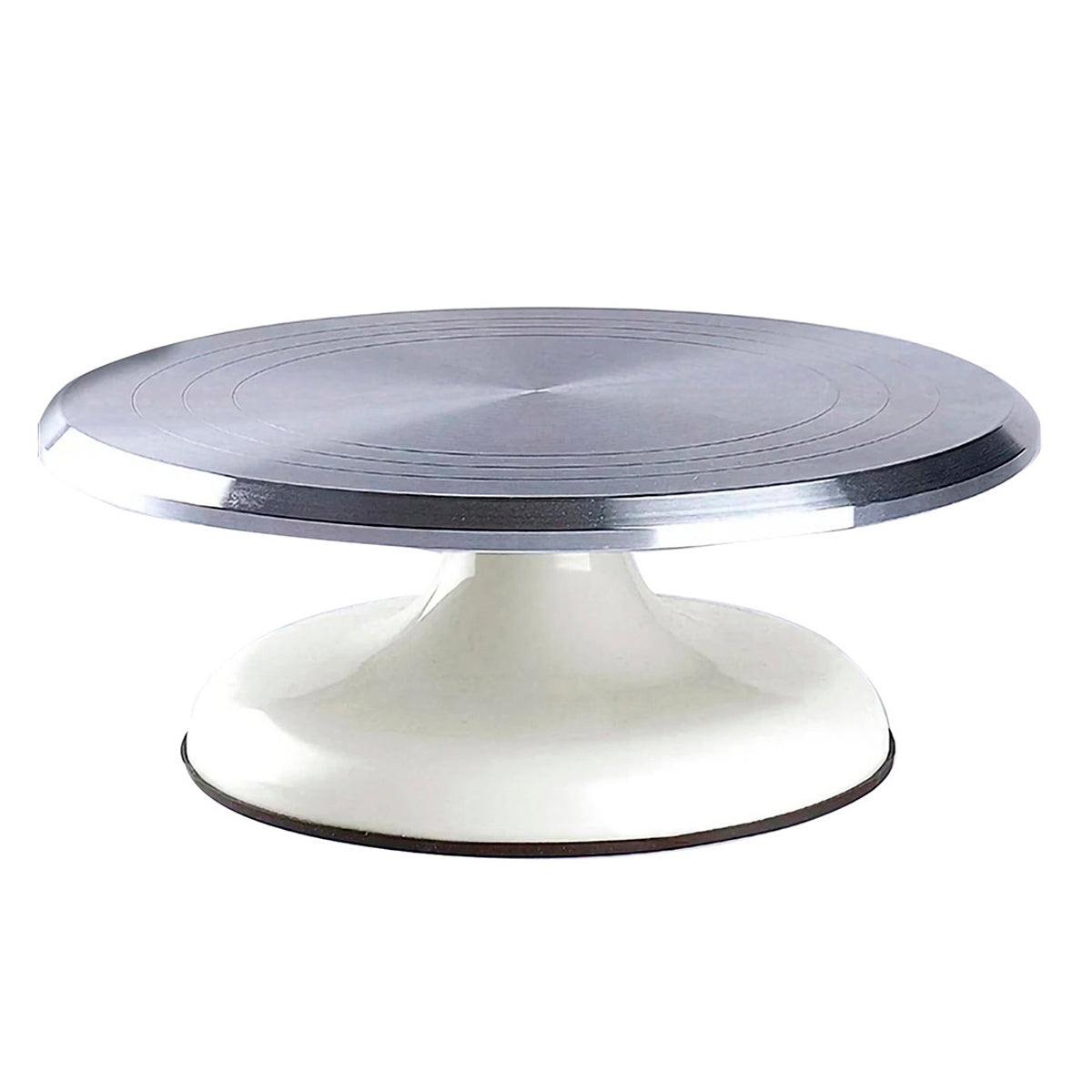 Cake Decorating Turntable with Aluminium-Alloy Top - White