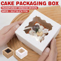 Cake Packaging Boxes with Window, 10.2 x 10.2 x 6.7 cm, Pack of 50 - Khaki - view 2