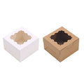 Cake Packaging Boxes with Window, 10.2 x 10.2 x 6.7 cm, Pack of 50 - Khaki - view 3