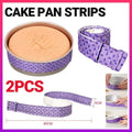 Cake Pan Strips Heat Protection Bake Even Strips, Pack of 2 (85 x 4 cm)