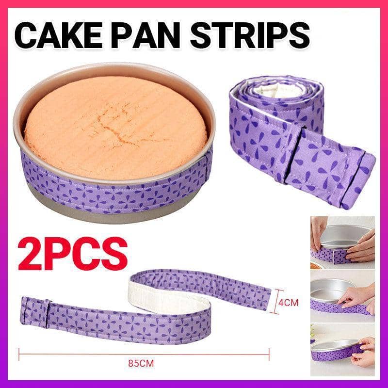Cake Pan Strips Heat Protection Bake Even Strips, Pack of 2 (85 x 4 cm)