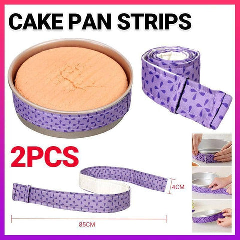 Cake Pan Strips Heat Protection Bake Even Strips, Pack of 2 (85 x 4 cm)