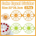 Cake Slicer Leveller and Split Cutter Set of 2, Plastic DIY Cake Divider - Green - view 2