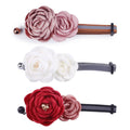 Camellia Flower Pet Collar with Bell, Adjustable - White - view 3