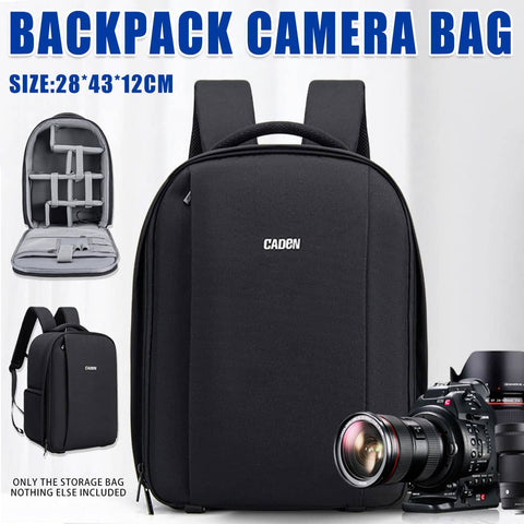 Camera Backpack, Water-Resistant with Flexible Dividers for DSLR Gear