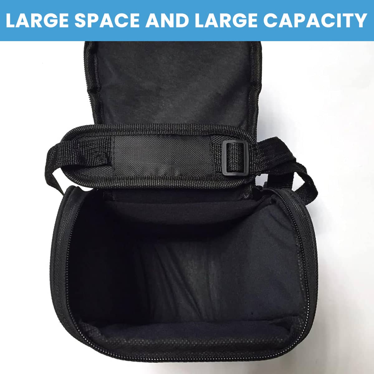 Camera Bag for DSLR and Mirrorless Cameras, Triangle Shoulder Style in Black Nylon - view 4