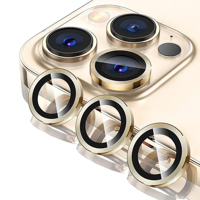 Camera Lens Protector for iPhone 14/14 Plus Metal Ring - Gold