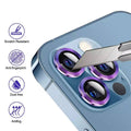 Camera Lens Protector Metal Ring Tempered Glass for iPhone 15 Pro and 15 Pro Max - Silver, Pack of 3 - view 4