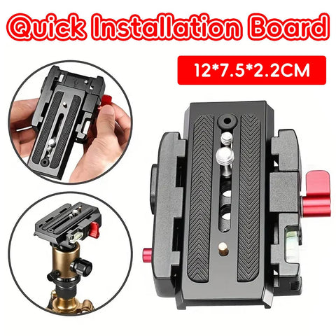 Camera Quick Installation Board, Aluminium Alloy - Black