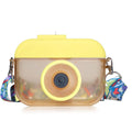 Camera Shaped Straw Cup with Strap, Leak-Proof 400 ml - Yellow - view 2