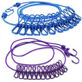 Camping Clothesline with 12 Clips Portable Travel Washing Line - Purple - view 3
