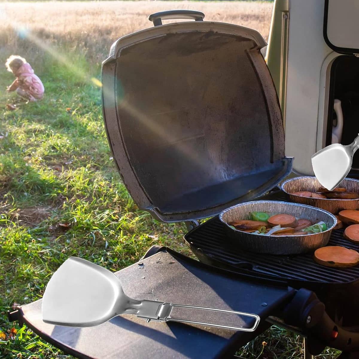 Camping Kitchenware Set of 6 Portable Folding Cooking Spoon Colander Spatula - view 5