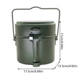 Camping Mess Kit 3-In-1 Canteen Cookware Set for Hiking and Bushcraft - view 3