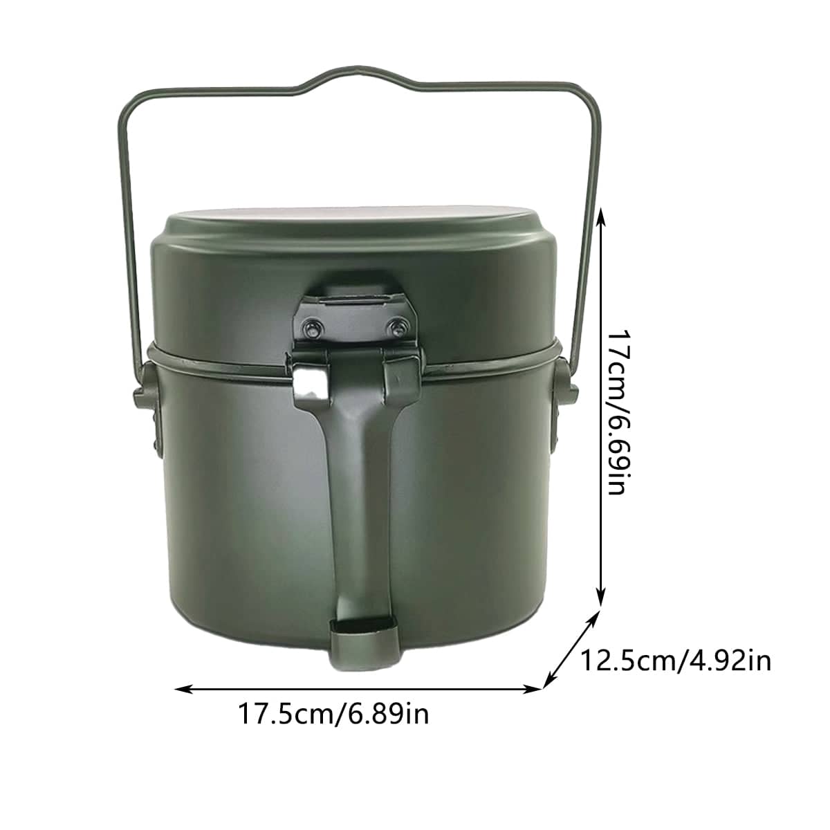 Camping Mess Kit 3-In-1 Canteen Cookware Set for Hiking and Bushcraft - view 3