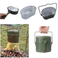 Camping Mess Kit 3-In-1 Canteen Cookware Set for Hiking and Bushcraft - view 4
