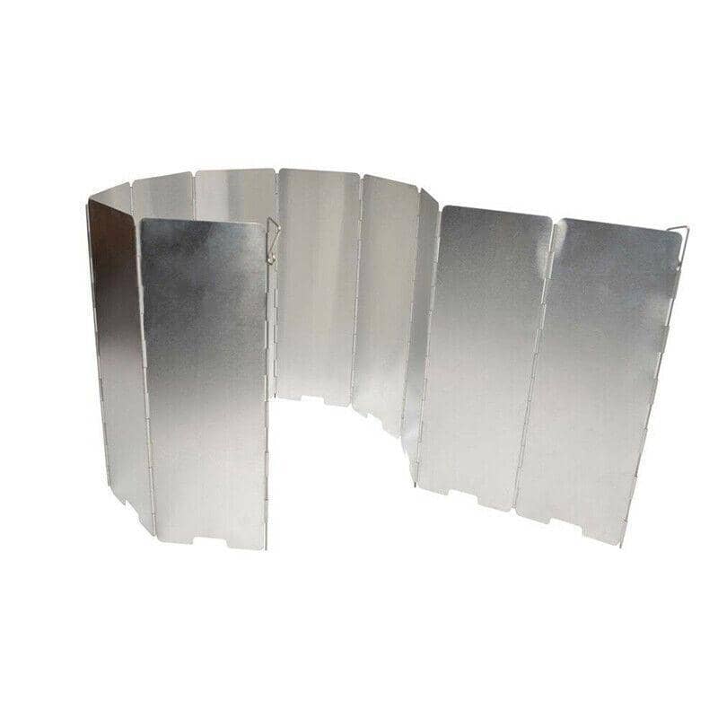 Camping Stove Windshield, Folding Aluminium, 10 Panels, 24 x 84 cm - view 2