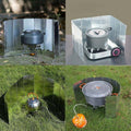 Camping Stove Windshield, Folding Aluminium, 10 Panels, 24 x 84 cm - view 4