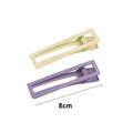 Candy Colour Hair Clips, Pack of 7 - Leaf Shape - view 4