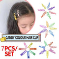 Candy Colour Hair Clips, Pack of 7 - Rectangular - view 2