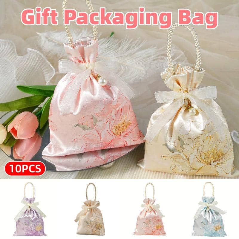 Candy Gift Bags Tote for Party Favours, Pack of 10 - Pink - view 2