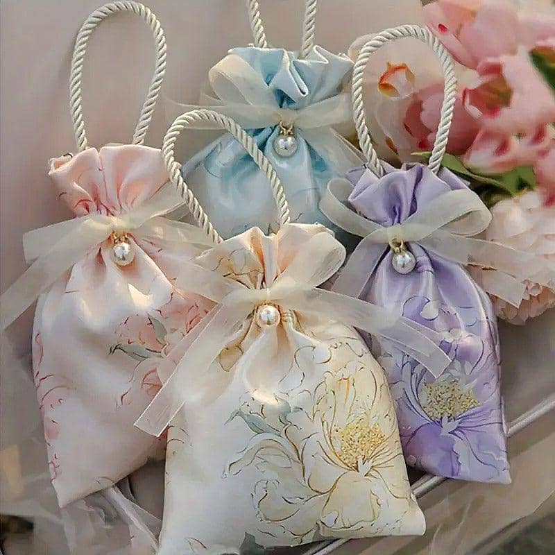 Candy Gift Bags Tote for Party Favours, Pack of 10 - Pink - view 5