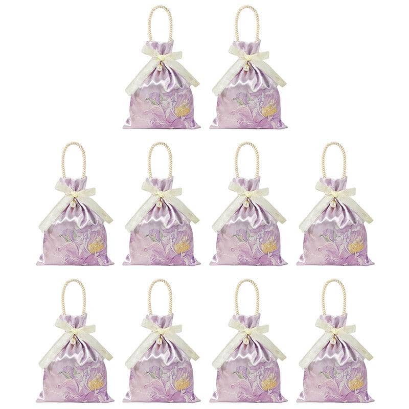 Candy Gift Bags Tote for Party Favours, Pack of 10 - Purple