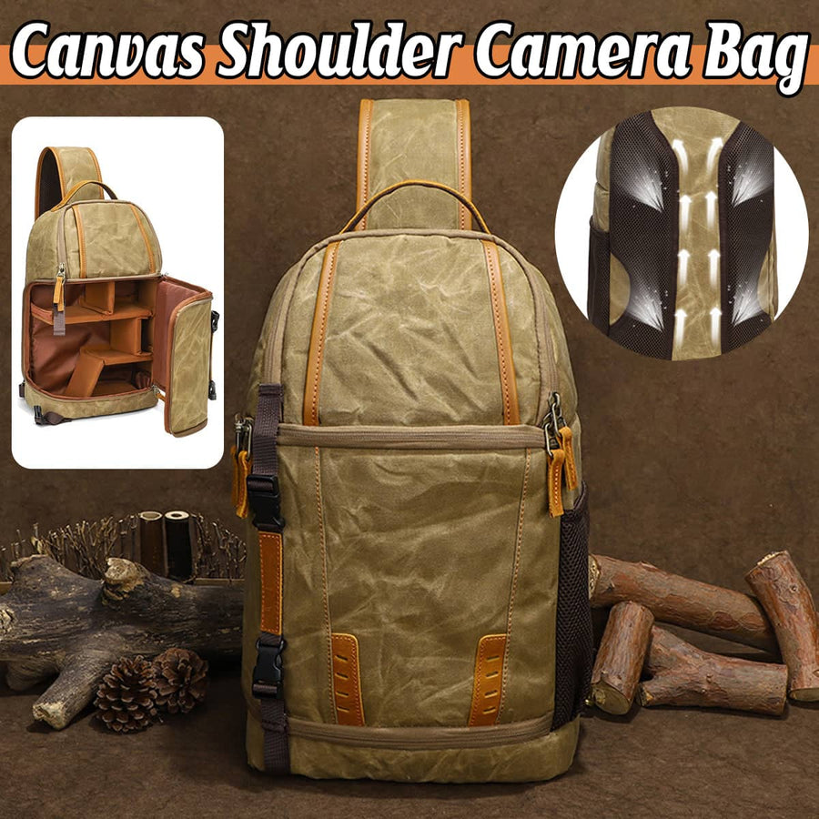 Canvas Camera Shoulder Bag for DSLR and Mirrorless Cameras