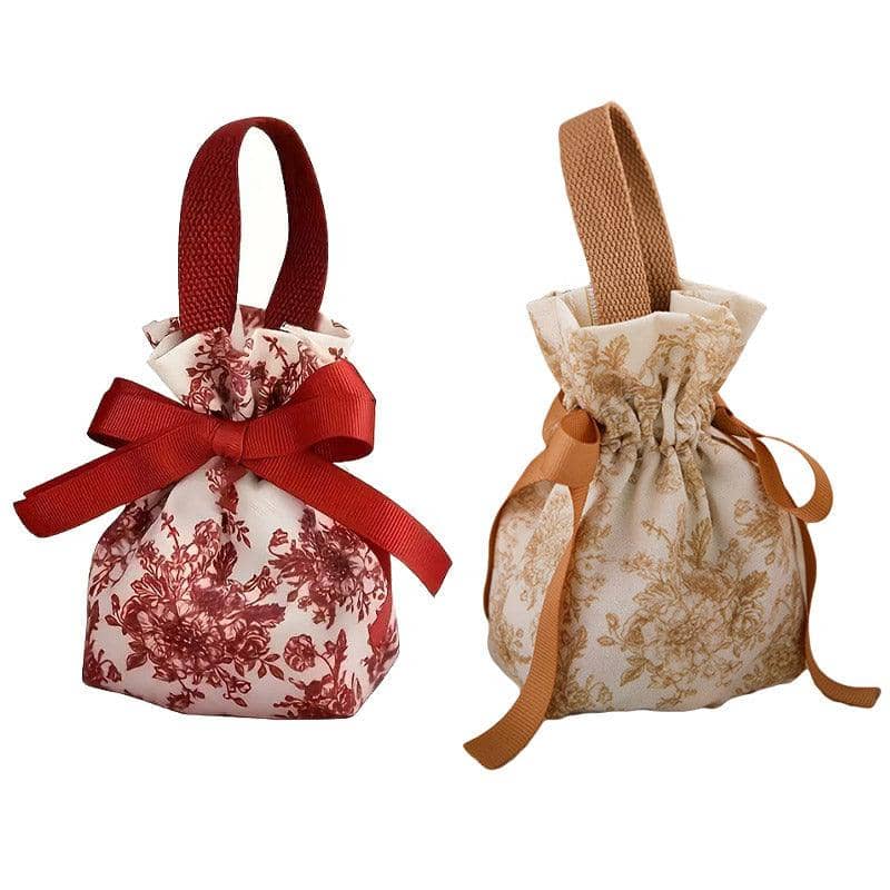 Canvas Candy Bags for Weddings - Cream, Pack of 10 - view 3