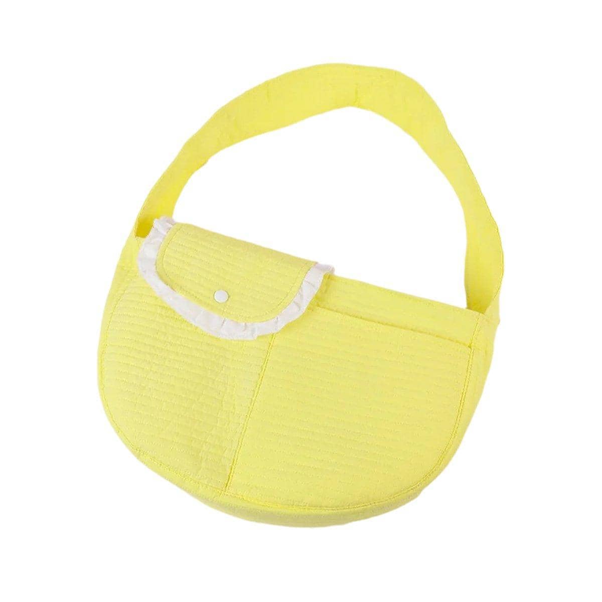 Canvas Cat Carrier Crossbody Shoulder Bag - Yellow, Large (43 x 29 x 11 cm)