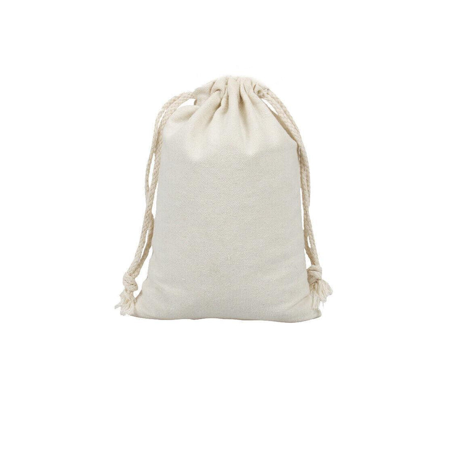 Canvas Cotton Drawstring Bags, Pack of 10 - Beige, 30 x 40 cm