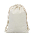 Canvas Cotton Drawstring Bags, Pack of 10 - Beige, 8 x 10 cm - view 3