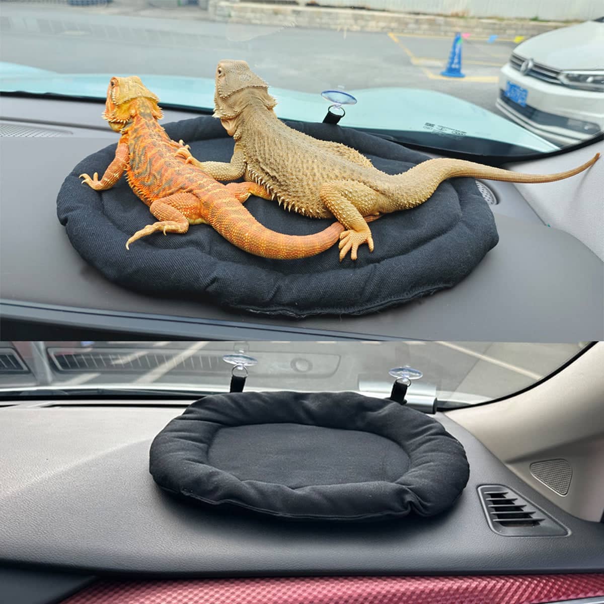 Canvas Reptile Sleeping Mat and Hammock Pet Bed with Suction Cups - view 4