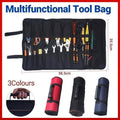 Canvas Tool Roll, 22 Pocket Spanner and Wrench Bag - Red - view 2