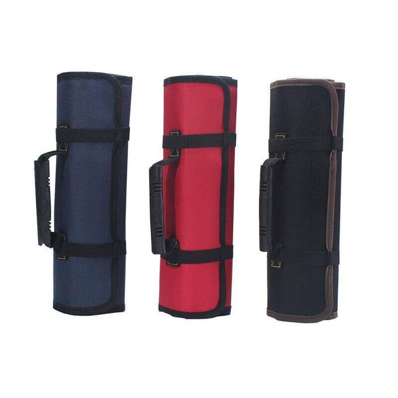 Canvas Tool Roll, 22 Pocket Spanner and Wrench Bag - Red - view 3