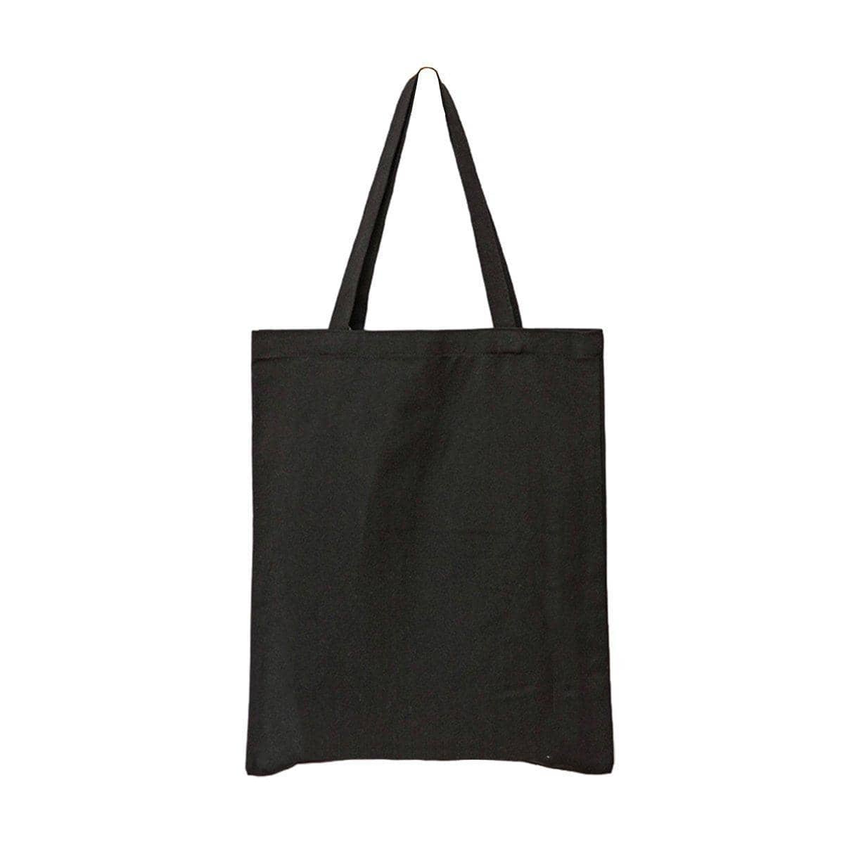 Canvas Tote Bags, Pack of 5 - Black, 35 x 40 cm