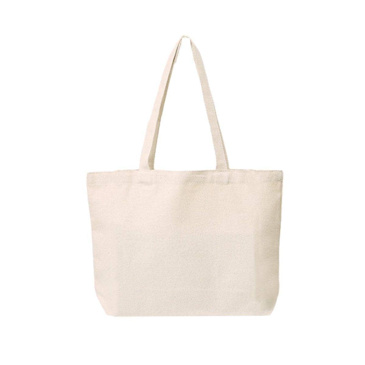 Canvas Tote Bags, Pack of 5 - Natural, 30 x 20 x 10 cm