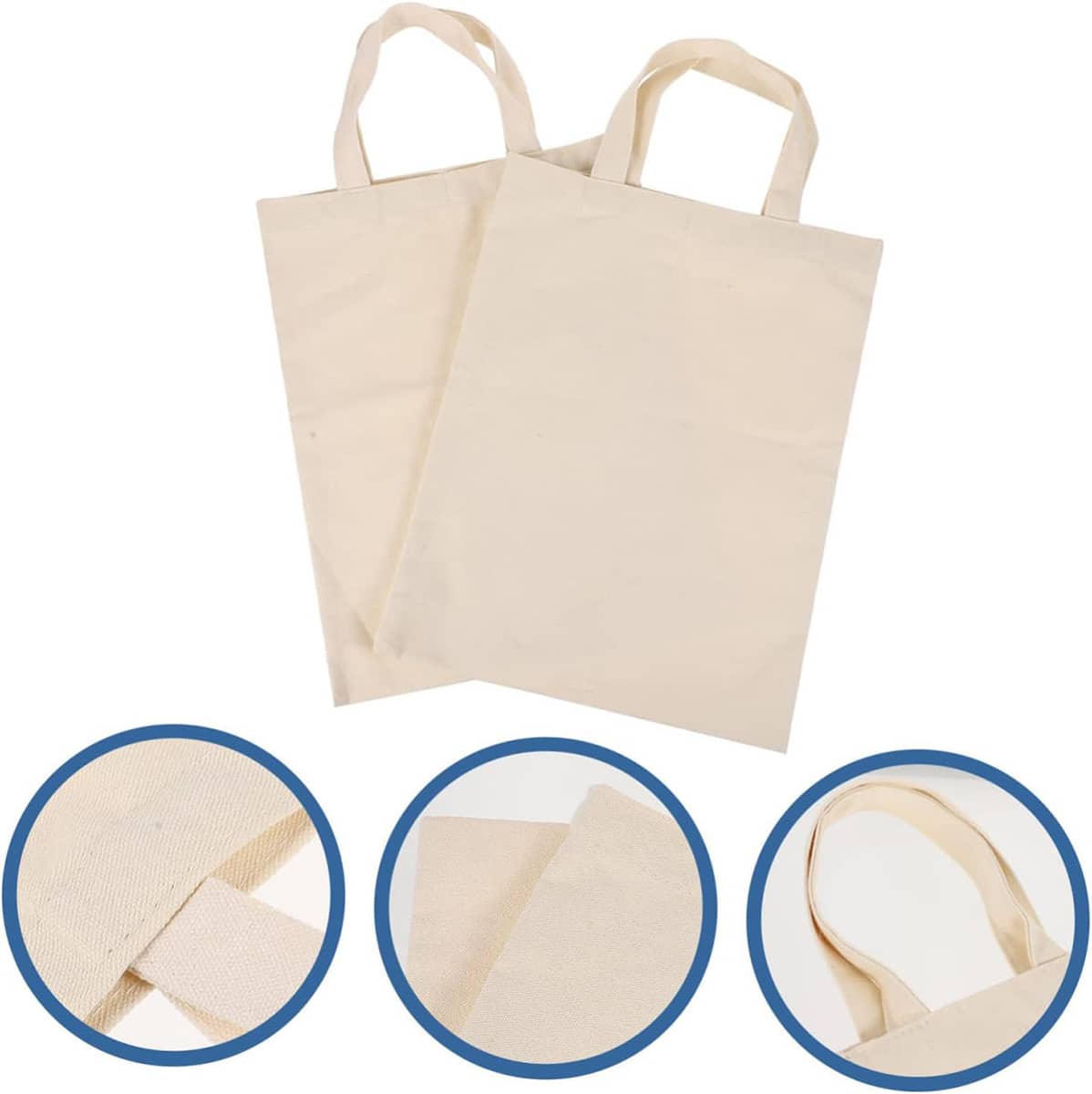 Canvas Wine Double Bottle Bags, Pack of 10 Gift Bags with Handles for Parties and Weddings - view 5