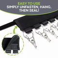 Cap Organiser Hanger 10 Clip Hat Rack for Door and Wardrobe - Black Grid - view 4