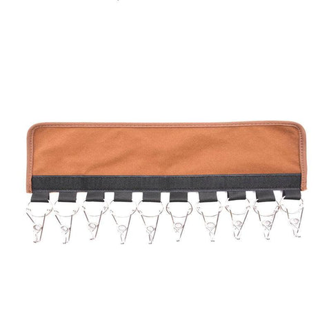 Cap Organiser Hanger 10 Clip Hat Rack for Door and Wardrobe - Deep Brown