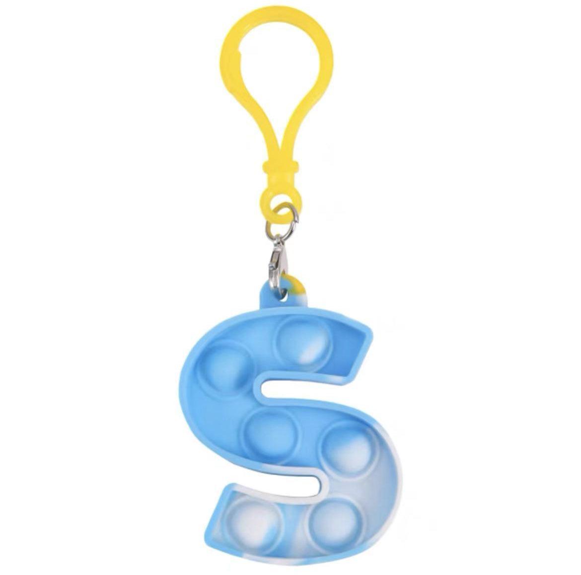 Capital Letter S Fidget Toy Key Chain Large Size for Backpacks - Model S