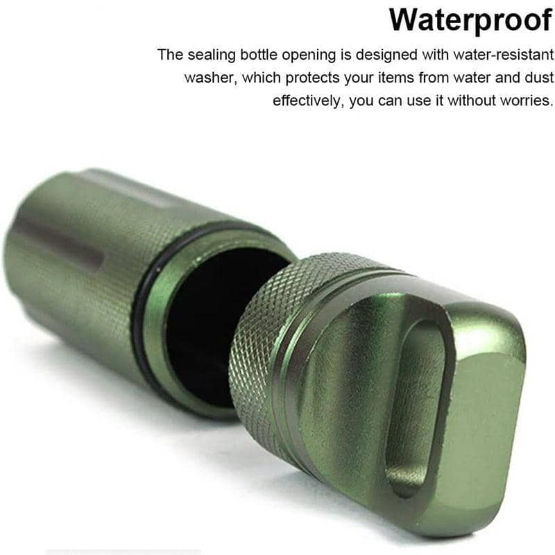 Capsule Storage Bottle in Aluminium Alloy, Single - Green - view 5